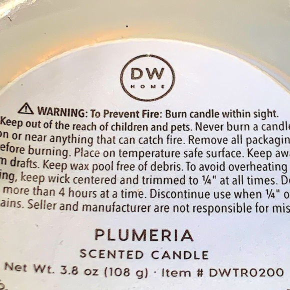 DW HOME CANDLE PLUMERIA NEW MINI RICHLY SCENTED - Picture 4 of 4